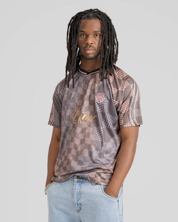 Dime Checkered Home Jersey | DIMESU254GRY | AFEW STORE